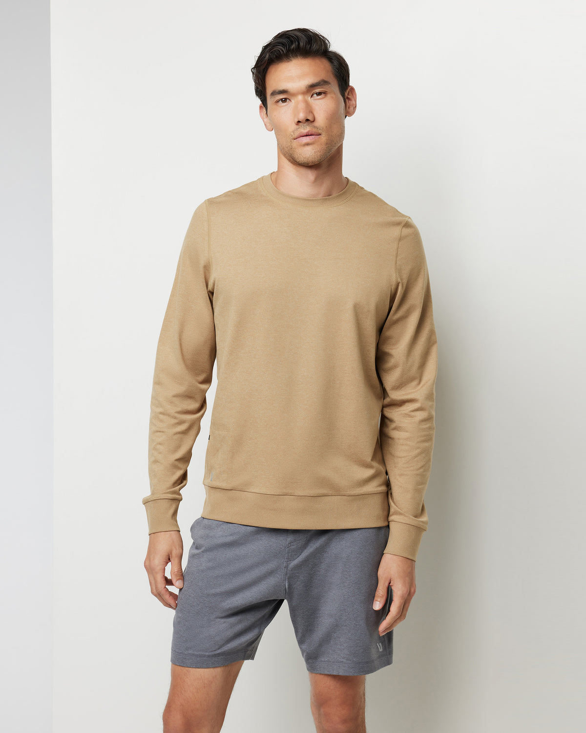 Ponto Performance Crew Sungold Heather Pullover | Vuori Clothing