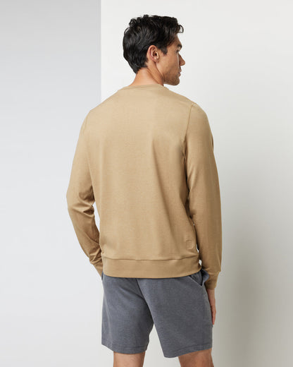 Ponto Performance Crew Sungold Heather Pullover | Vuori Clothing