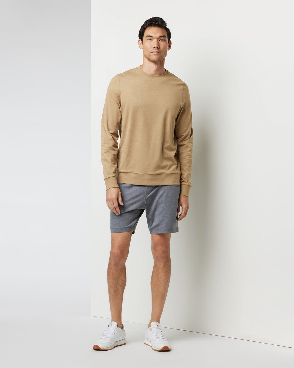 Ponto Performance Crew Sungold Heather Pullover | Vuori Clothing