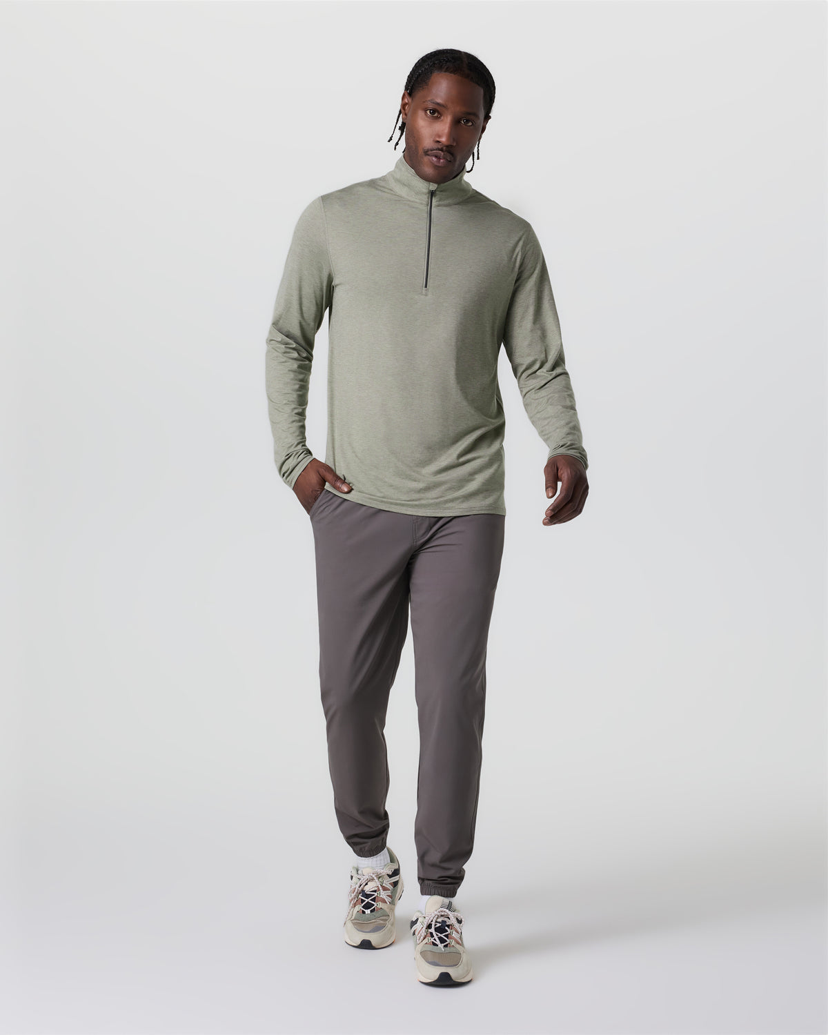 Ease Performance Half Zip 2.0 Laurel Heather | Vuori