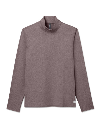 Ponto 1/2 Zip Mock Neck Men's Huckleberry Heather Top | Vuori Discount