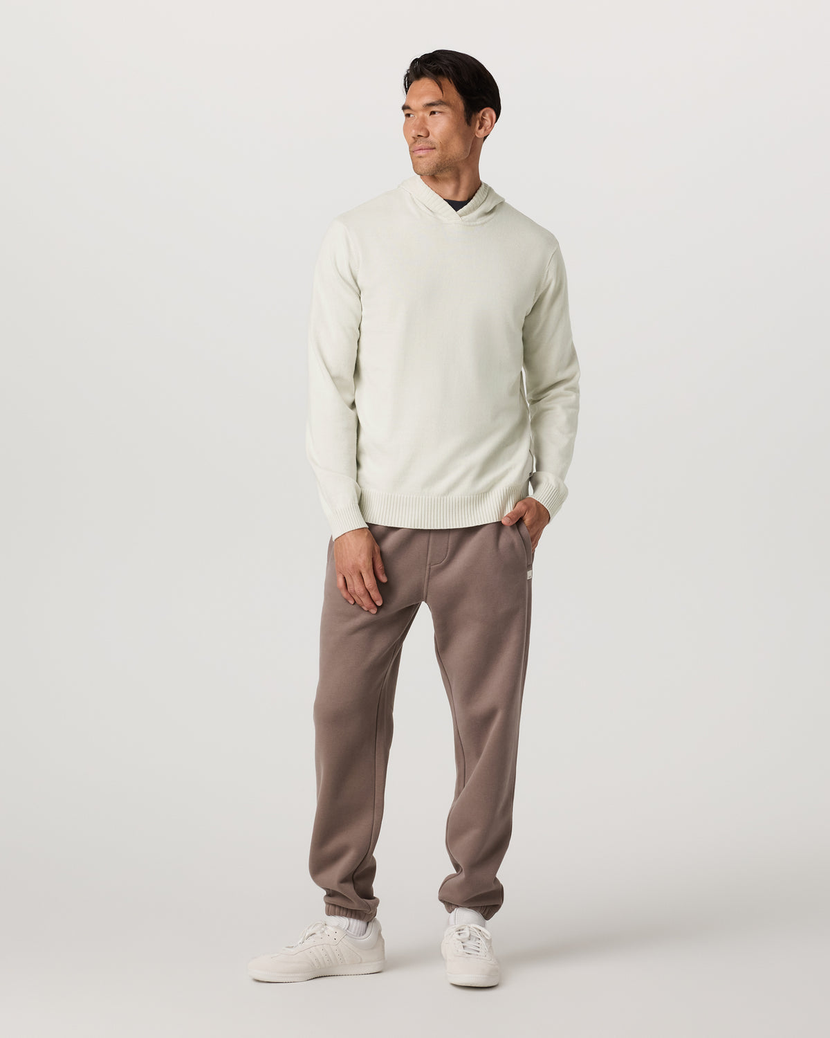 Fluent Sweater Hoodie Men's Winter Grey Cashmere Hoodie | Vuori US