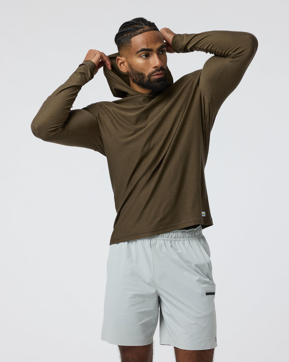 Strato Tech Hoodie Men's Moss Green Workout Hoodie | Vuori Clothing