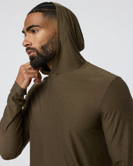 Strato Tech Hoodie Men's Moss Green Workout Hoodie | Vuori Clothing
