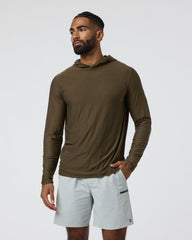 Strato Tech Hoodie Men's Moss Green Workout Hoodie | Vuori Clothing