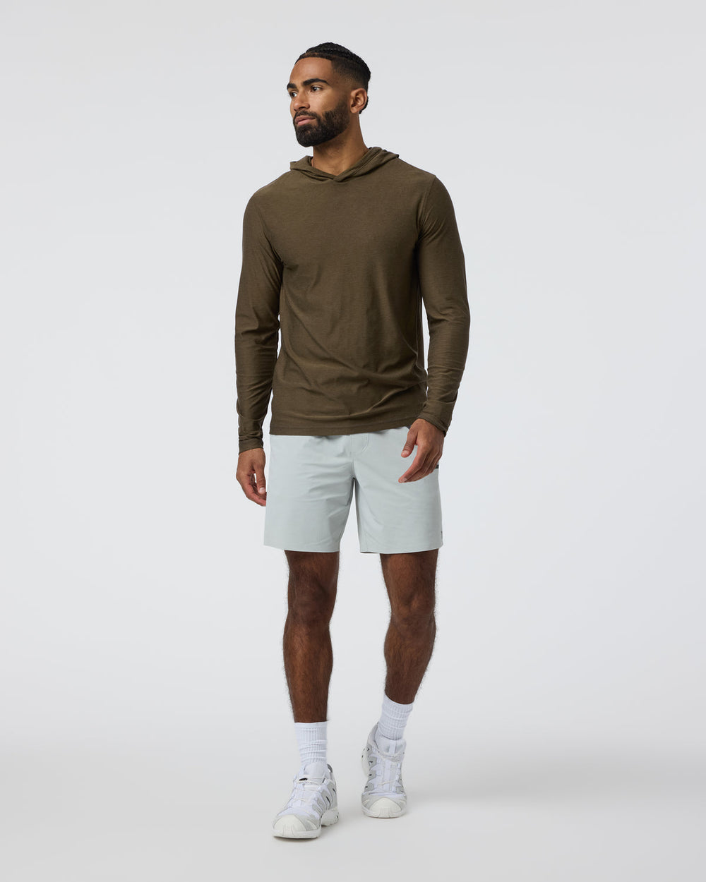 Strato Tech Hoodie Men's Moss Green Workout Hoodie | Vuori Clothing
