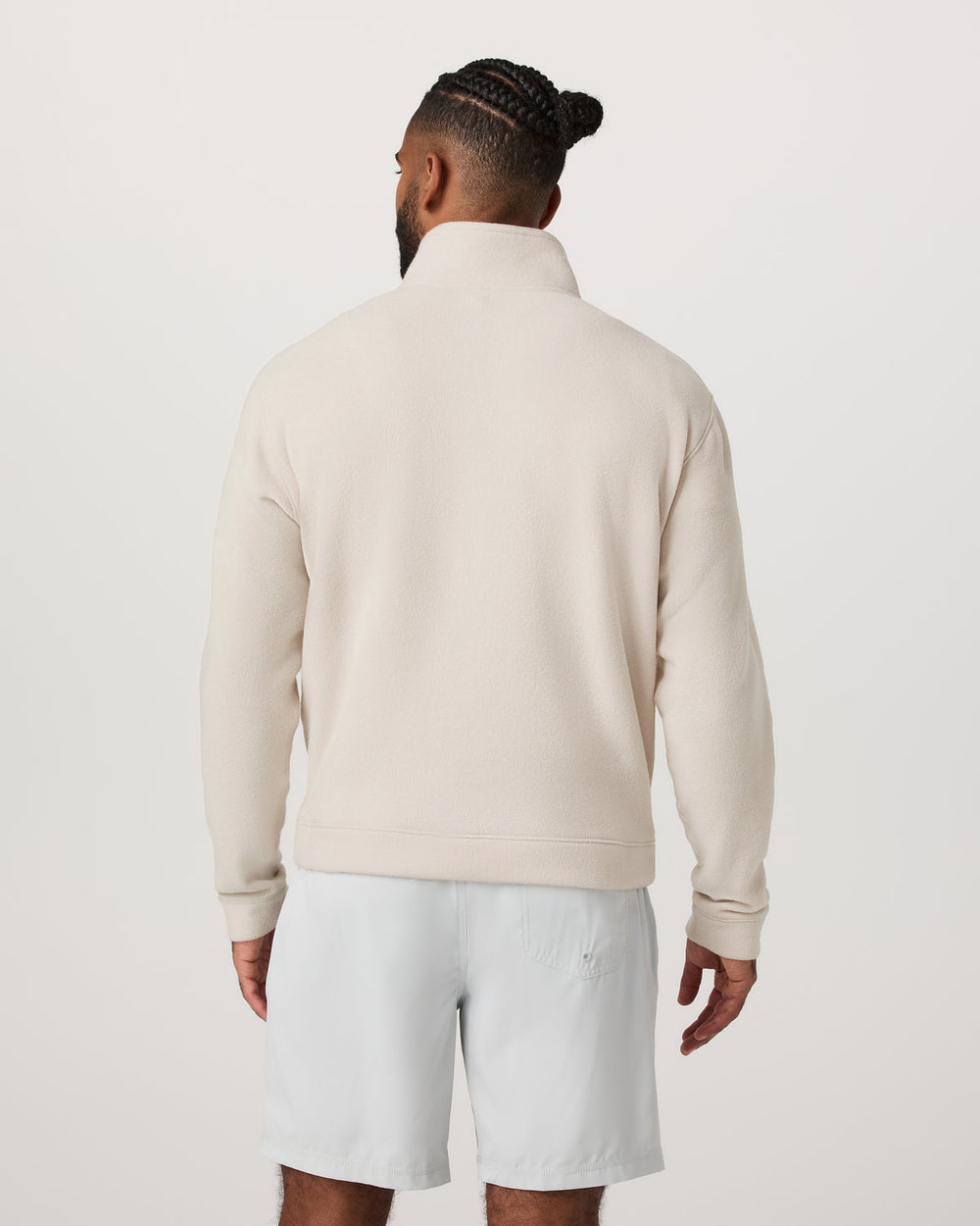 Beach Fleece 1/2 Zip - Relaxed Bone Heather Pullover | Vuori