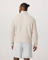 Beach Fleece 1/2 Zip - Relaxed Bone Heather Pullover | Vuori