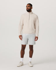 Beach Fleece 1/2 Zip - Relaxed Bone Heather Pullover | Vuori