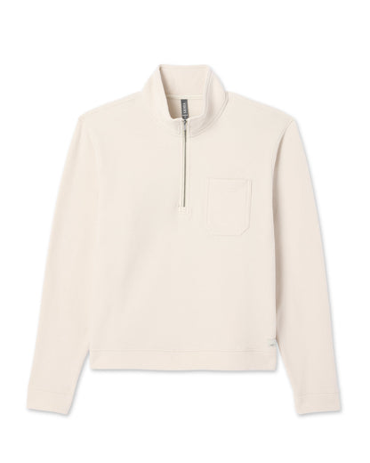 Beach Fleece 1/2 Zip - Relaxed Bone Heather Pullover | Vuori