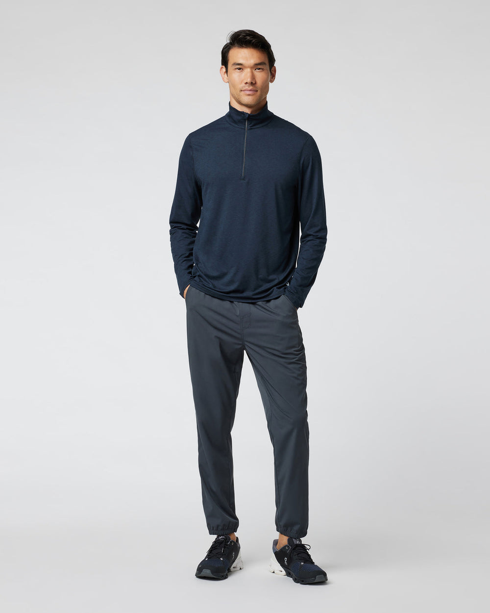 Ease Performance Half Zip 2.0 Ink Heather | Vuori Discount
