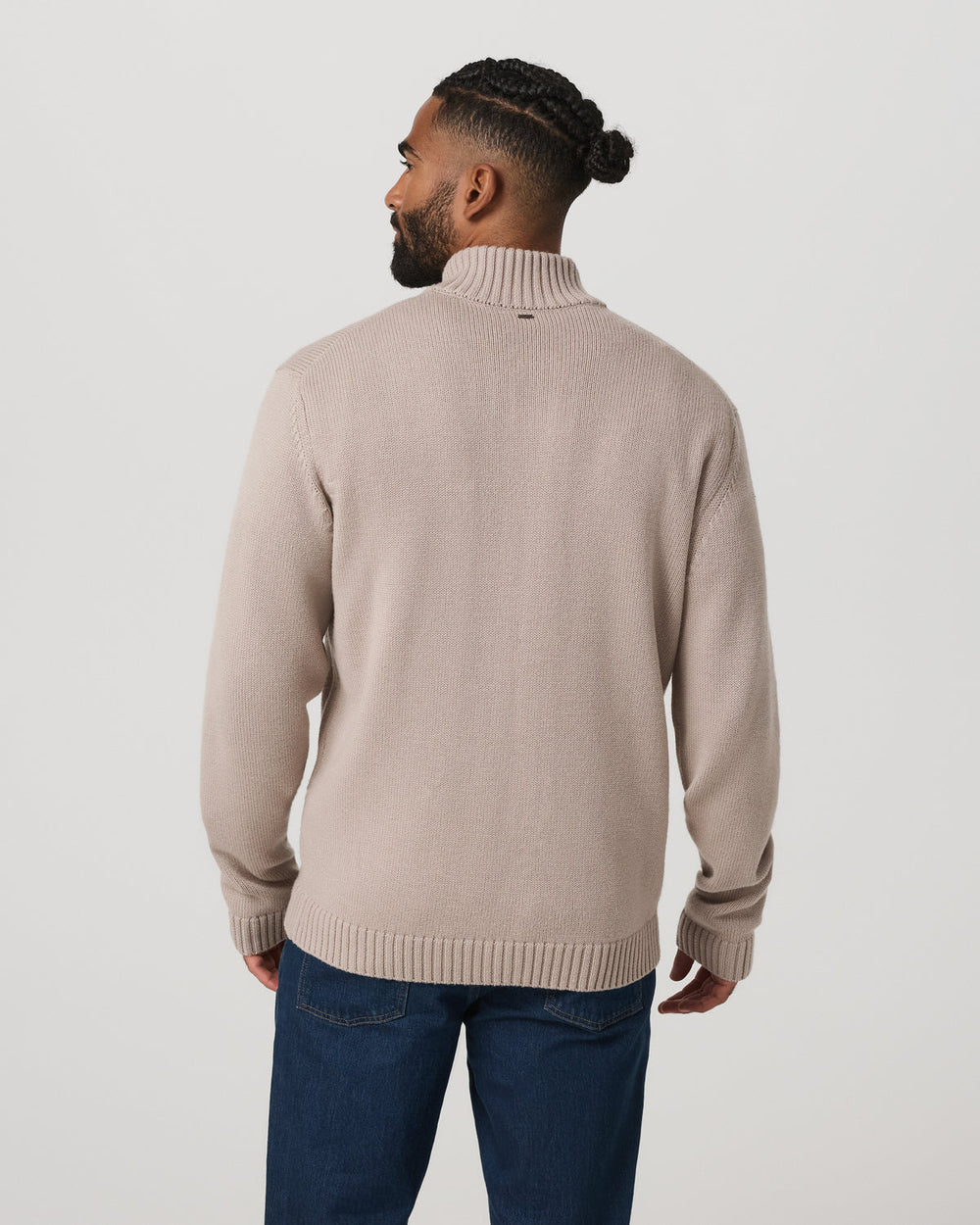 Denver Full Zip Sweater Men's Willow Grey Zip Sweater | Vuori On sale