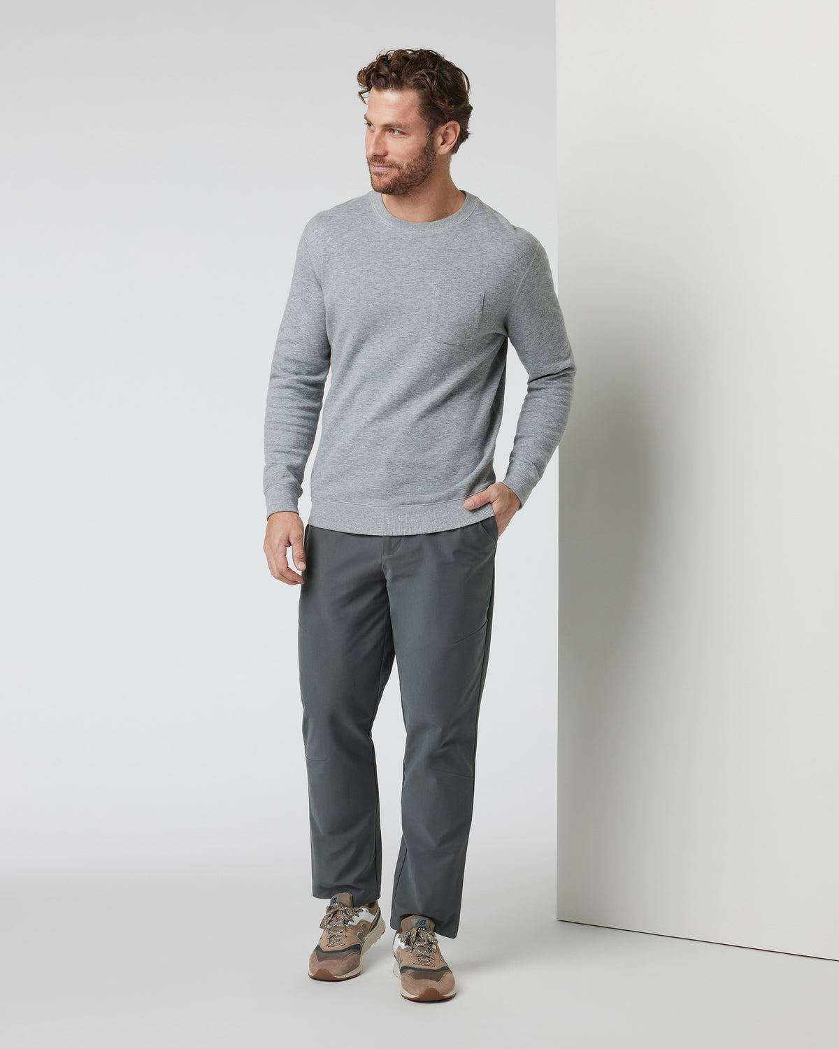 Jeffreys Pullover Heather Grey Pullover Clothing | Vuori For sale