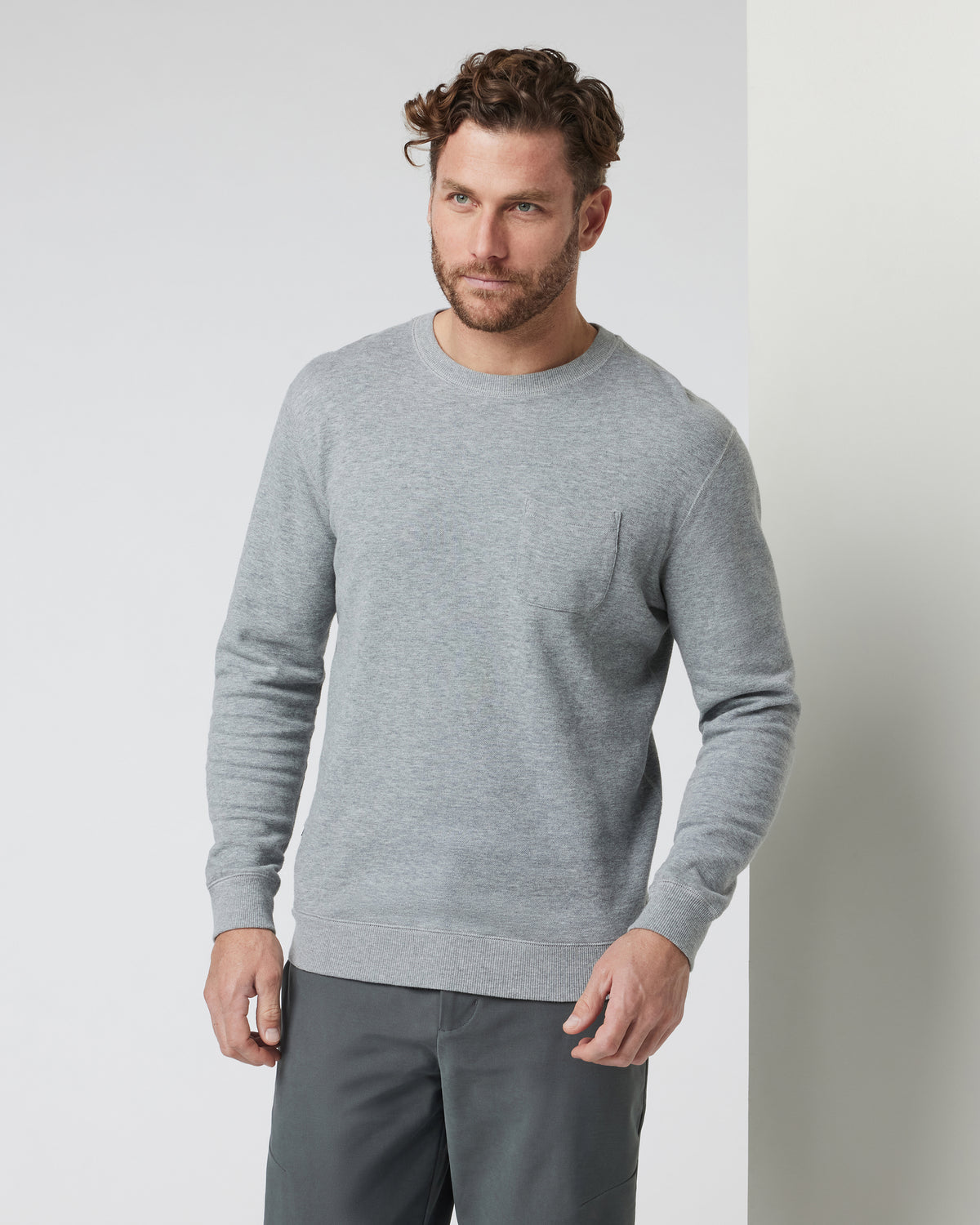 Jeffreys Pullover Heather Grey Pullover Clothing | Vuori For sale