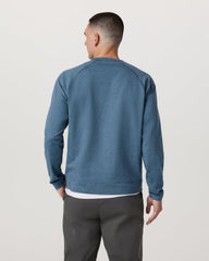 Coronado Crew - Relaxed Fit Pool Blue Heather Crewneck | Vuori Online