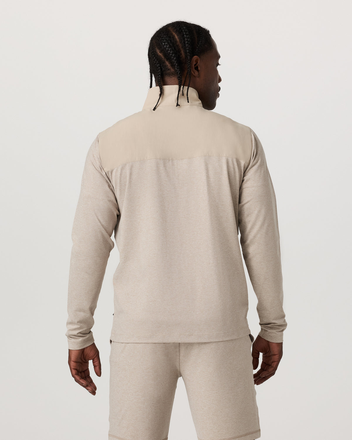 Sunday Element 1/2 Zip Men's Toast Heather Pullover | Vuori Clothing