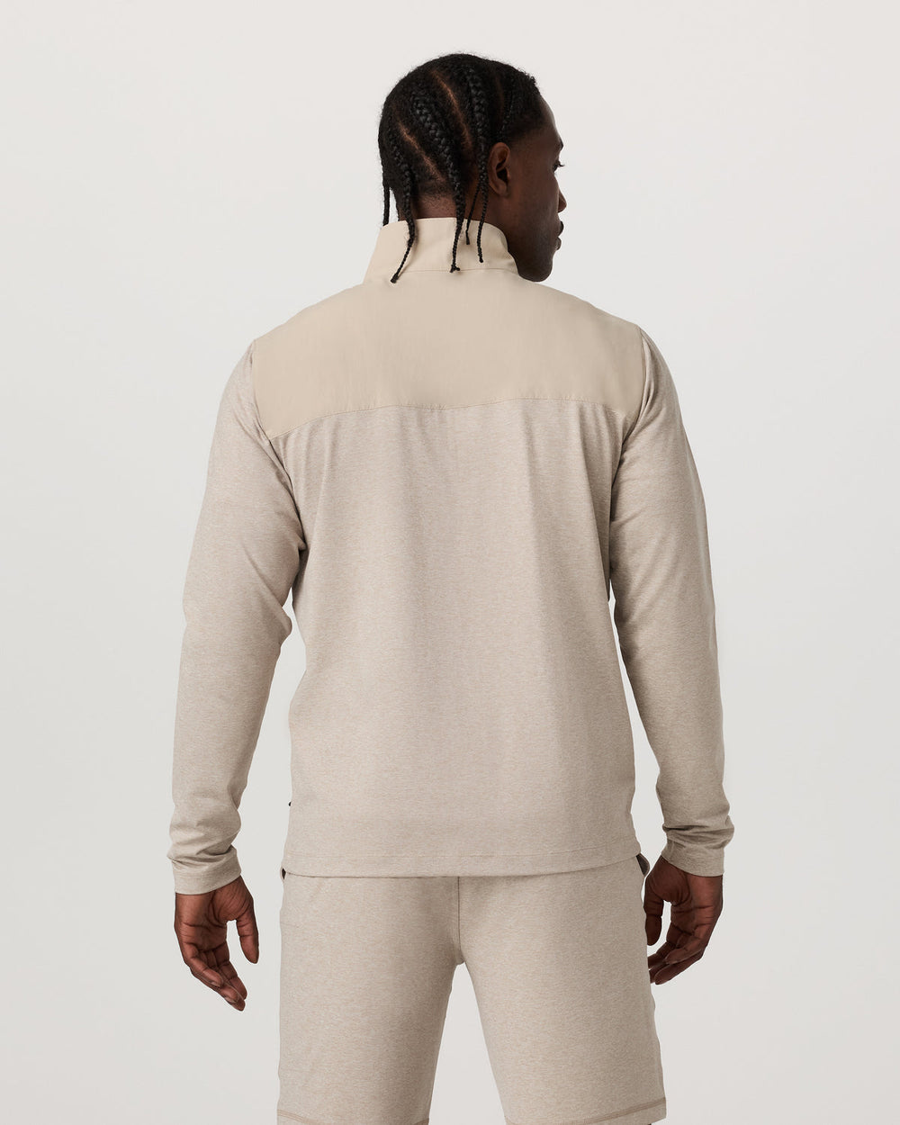 Sunday Element 1/2 Zip Men's Toast Heather Pullover | Vuori Clothing