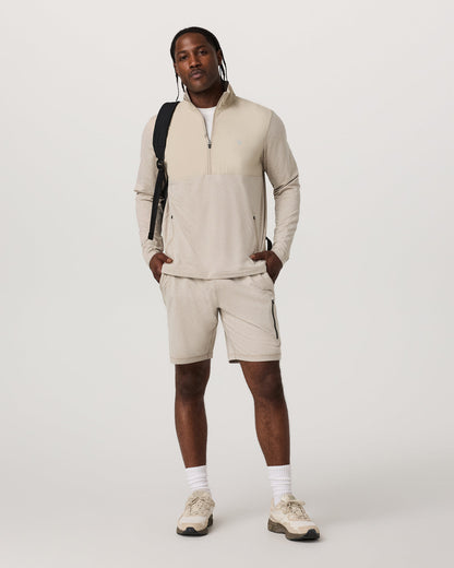 Sunday Element 1/2 Zip Men's Toast Heather Pullover | Vuori Clothing
