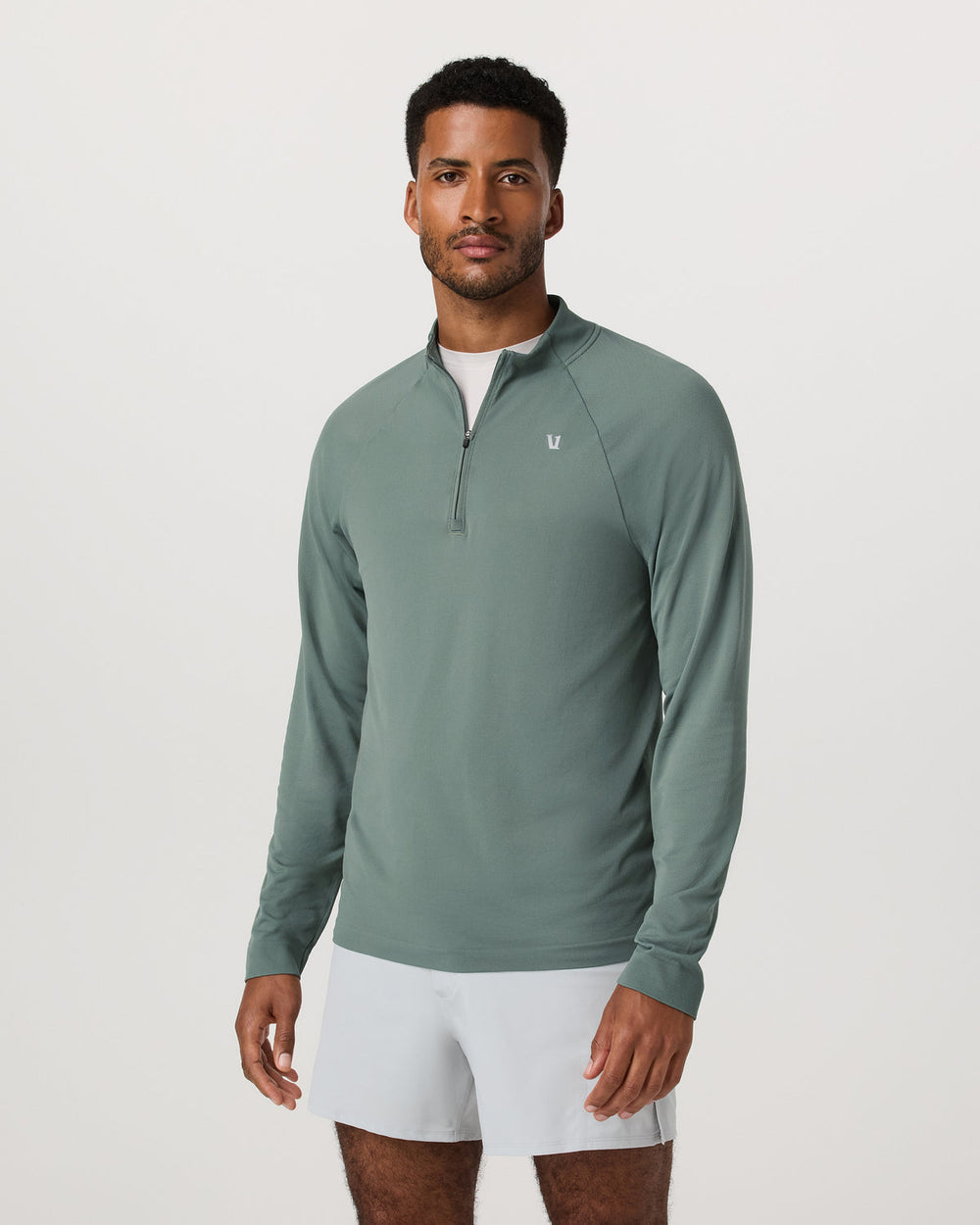 Clearview Seamless Quarter Zip Men's Marsh Long Sleeve | Vuori Outlet