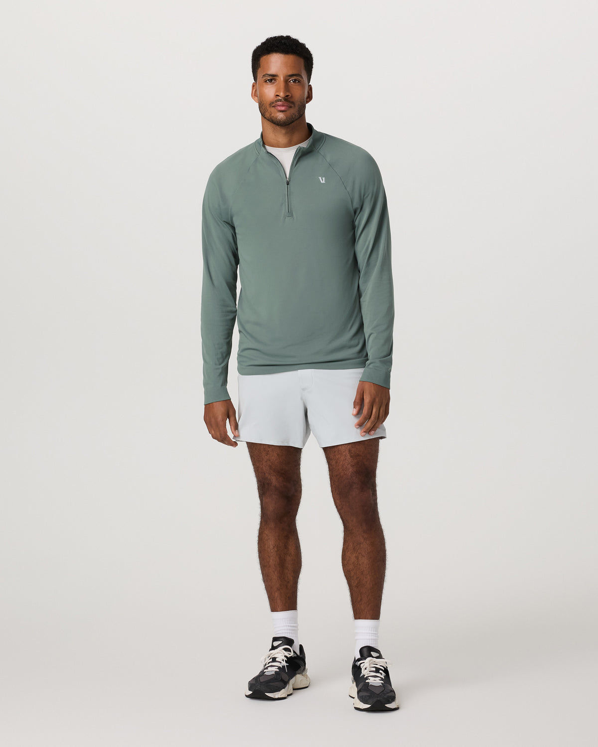 Clearview Seamless Quarter Zip Men's Marsh Long Sleeve | Vuori Outlet