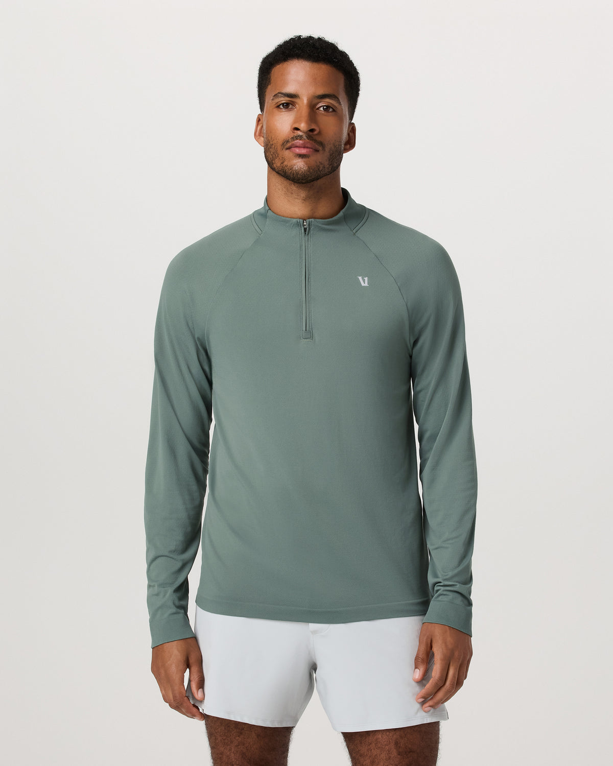 Clearview Seamless Quarter Zip Men's Marsh Long Sleeve | Vuori Outlet