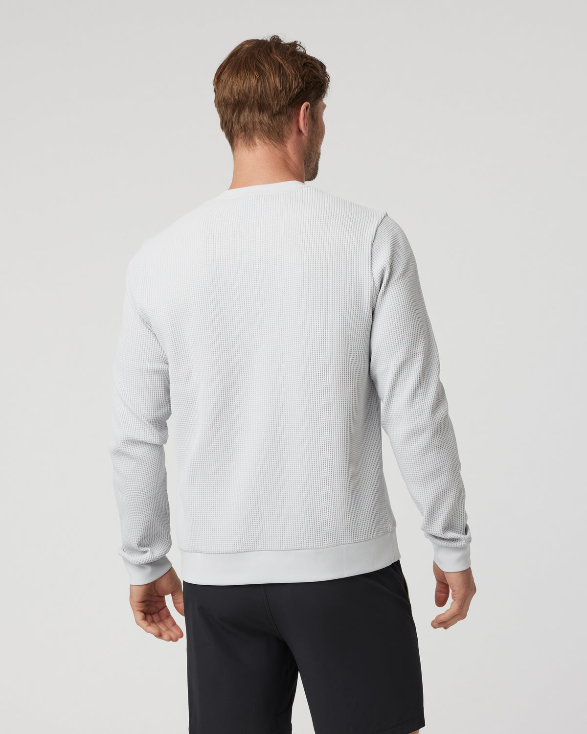 Jamestown Crew Men's Frost Grey Waffle Crewneck | Vuori US