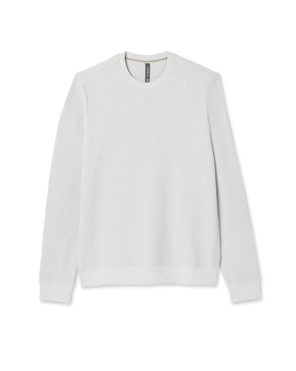 Jamestown Crew Men's Frost Grey Waffle Crewneck | Vuori US
