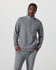 Cypress 1/4 Zip 2.0 Heather Grey | Vuori