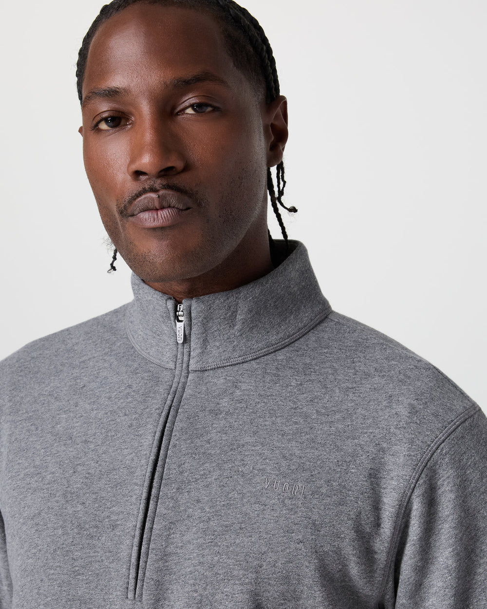 Cypress 1/4 Zip 2.0 Heather Grey | Vuori