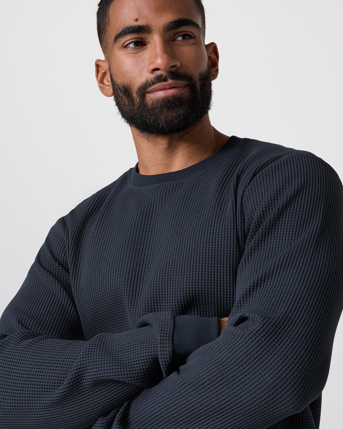 Jamestown Crew Men's Navy Waffle Crewneck | Vuori Sale