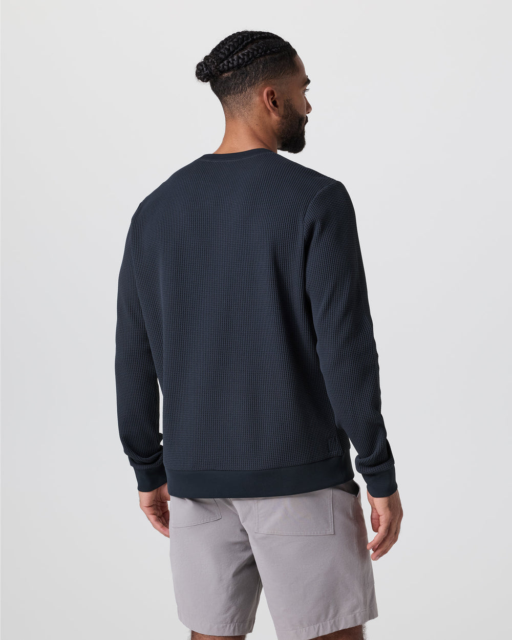 Jamestown Crew Men's Navy Waffle Crewneck | Vuori Sale