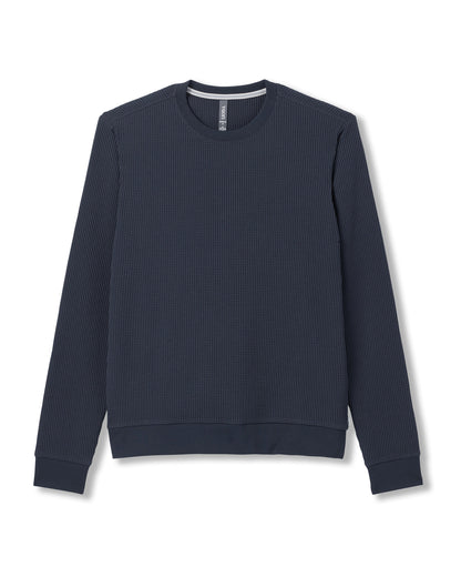 Jamestown Crew Men's Navy Waffle Crewneck | Vuori Sale