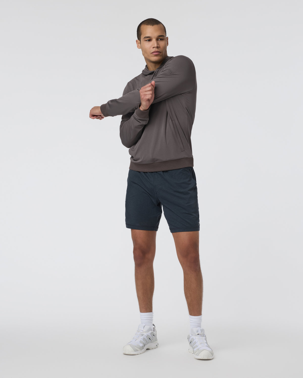 Double Mesh Hoodie Warm Grey | Vuori On sale