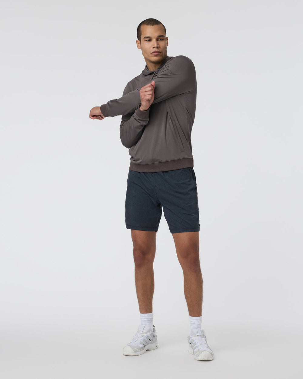 Double Mesh Hoodie Warm Grey | Vuori On sale