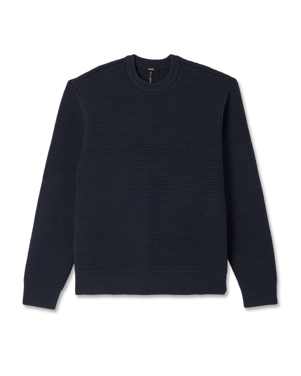 Denver Waffle Crew Sweater Men's Navy Wool Sweater | Vuori US