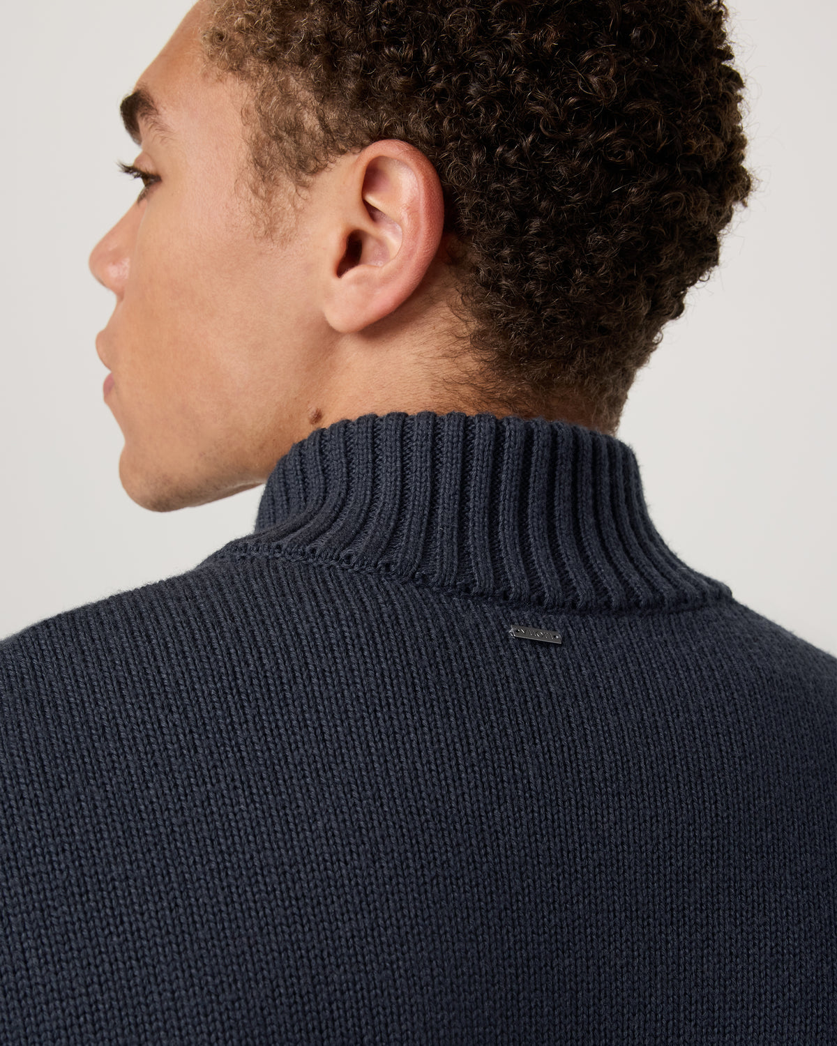 Denver Full Zip Sweater Men's Navy Zip Sweater | Vuori Clothing