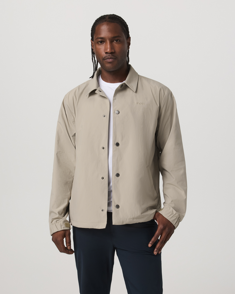 V1 Coach Jacket Men's Truffle Vintage Style Jacket | Vuori US