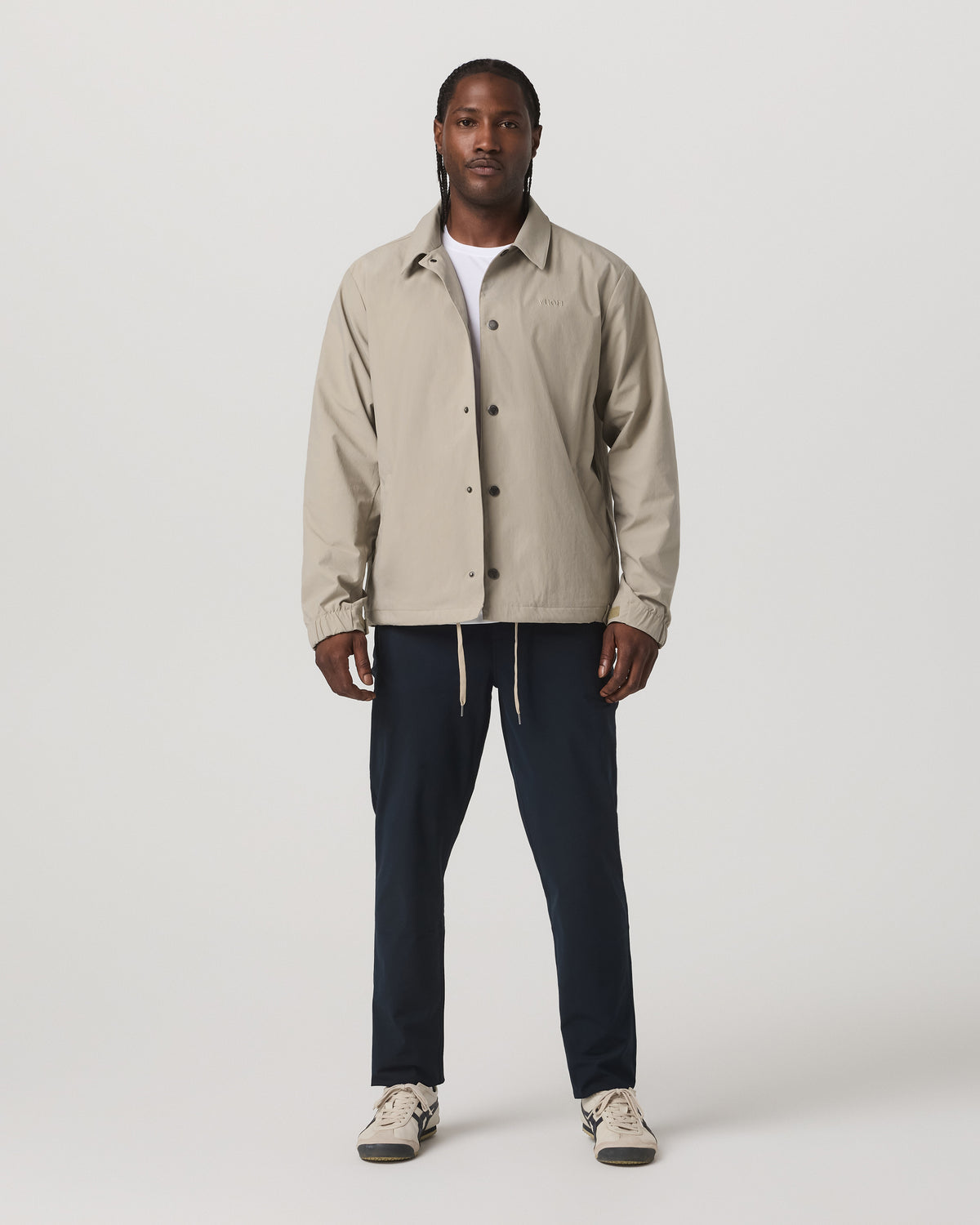 V1 Coach Jacket Men's Truffle Vintage Style Jacket | Vuori US
