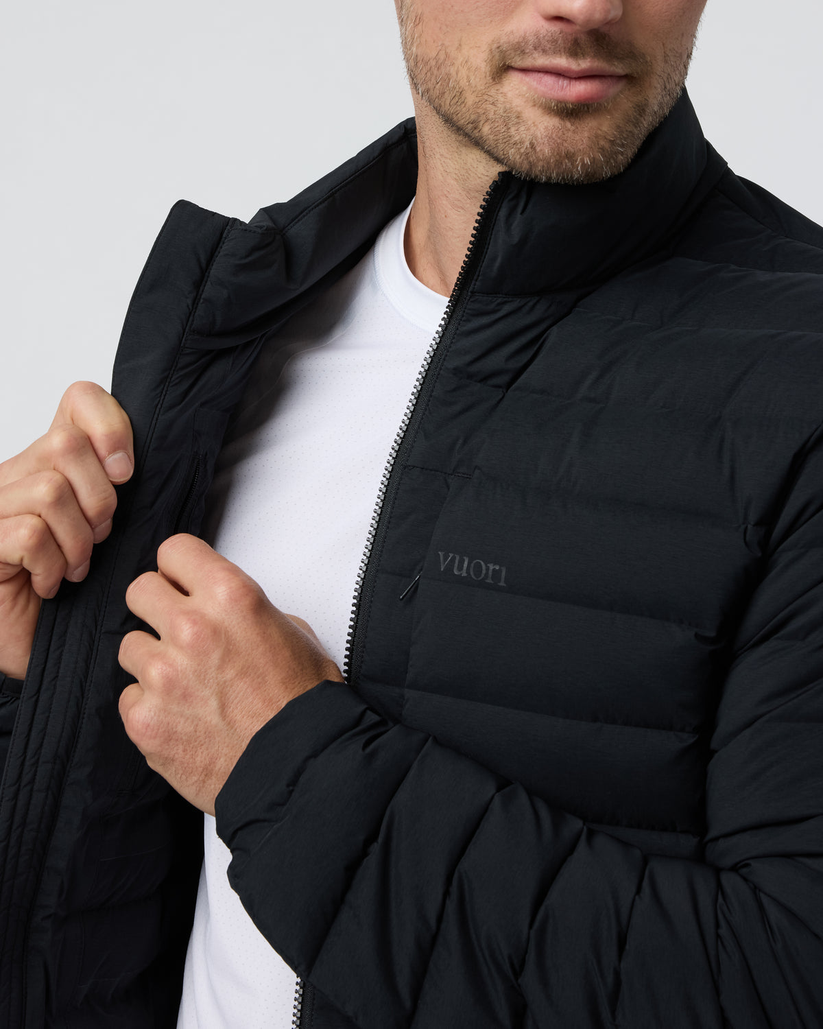 Steadfast Insulated Full Zip Jacket Black | Vuori