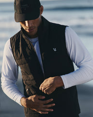 Sunday Insulated Hybrid Vest Men's Black Training Vest | Vuori Discount