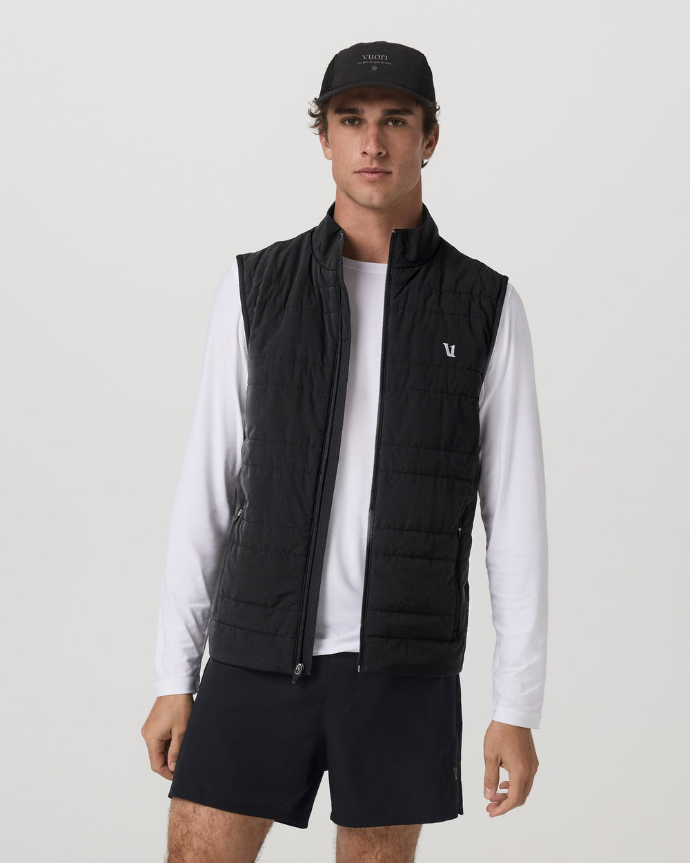Sunday Insulated Hybrid Vest Men's Black Training Vest | Vuori Discount