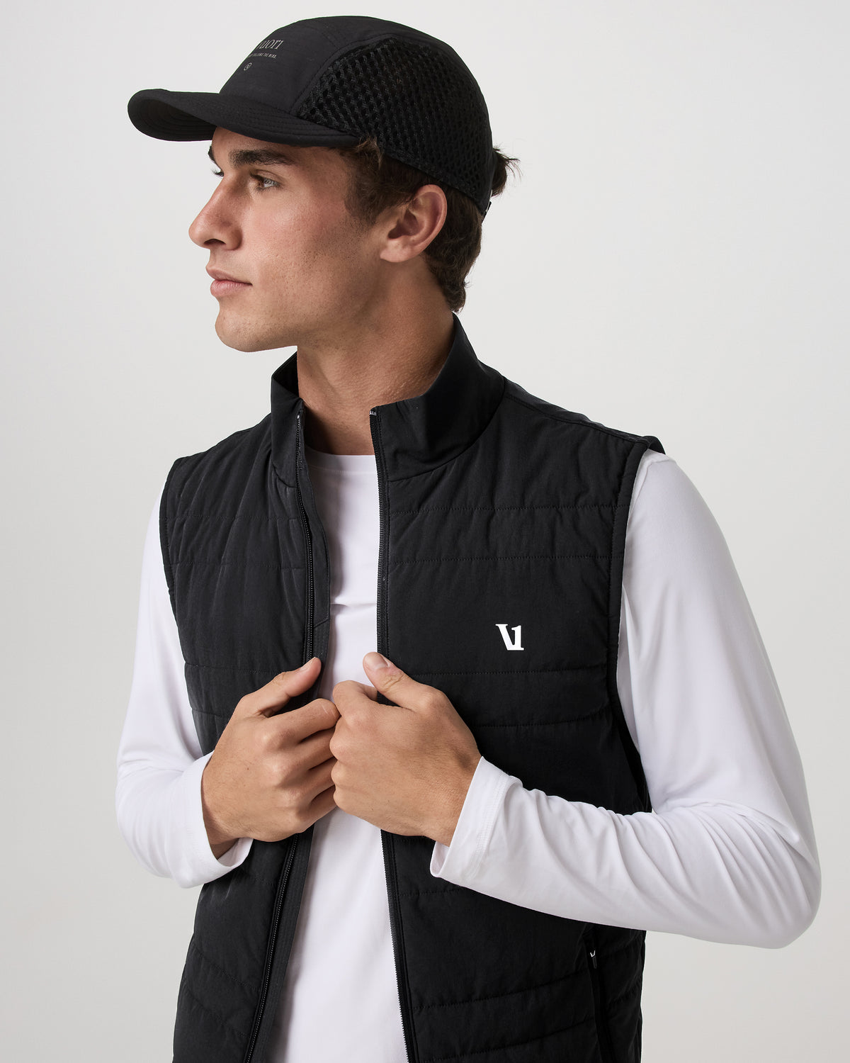 Sunday Insulated Hybrid Vest Men's Black Training Vest | Vuori Discount