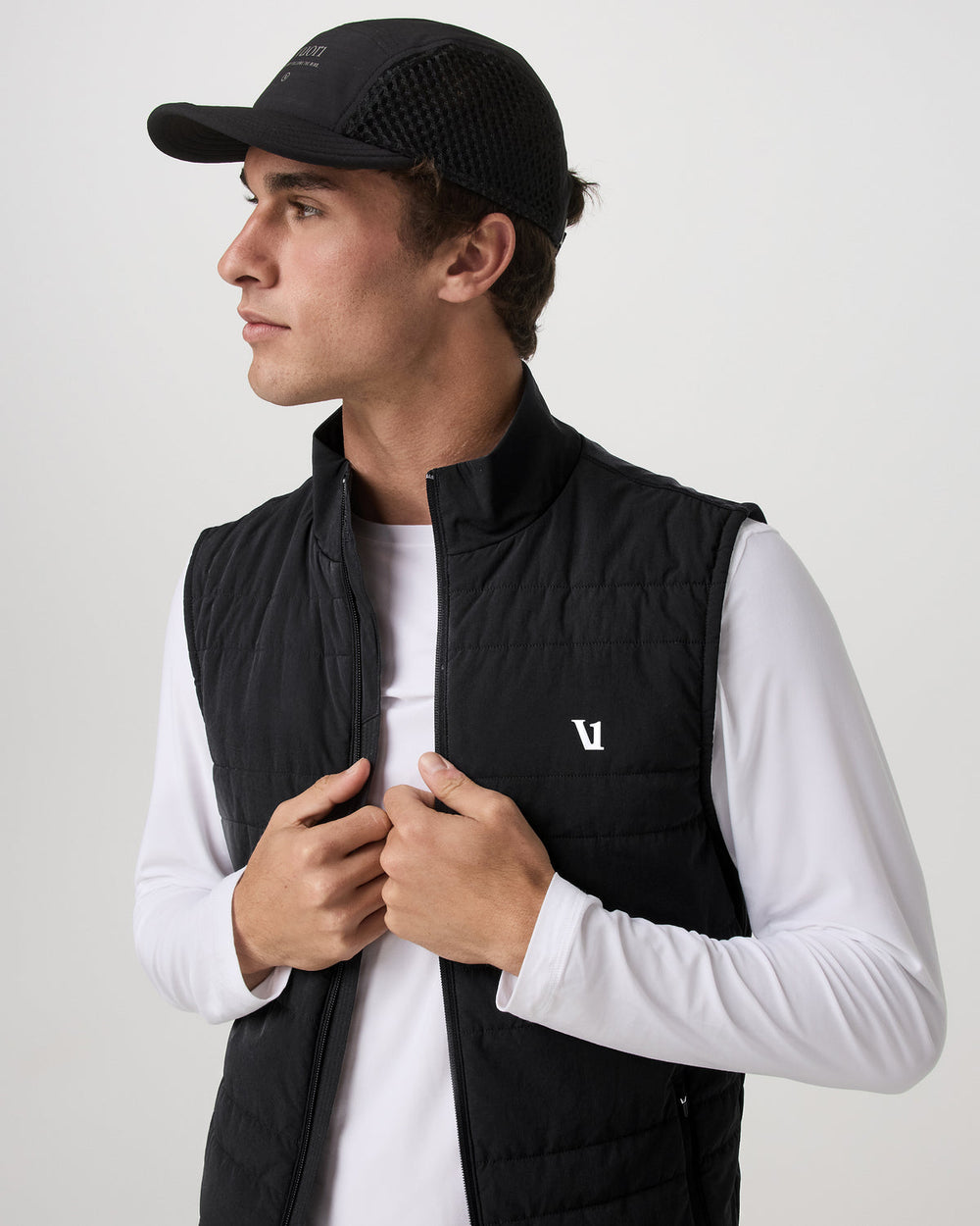 Sunday Insulated Hybrid Vest Men's Black Training Vest | Vuori Discount