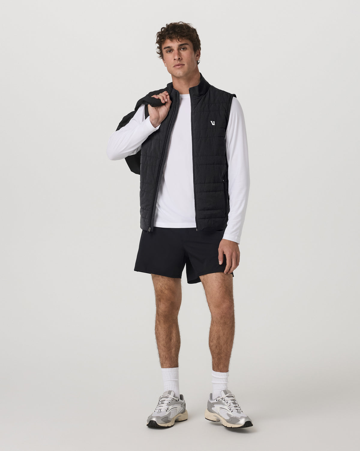 Sunday Insulated Hybrid Vest Men's Black Training Vest | Vuori Discount