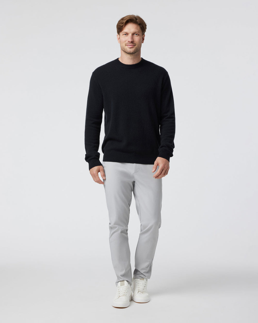Berik Cashmere Sweater Men's Black Crewneck Sweater | Vuori On sale