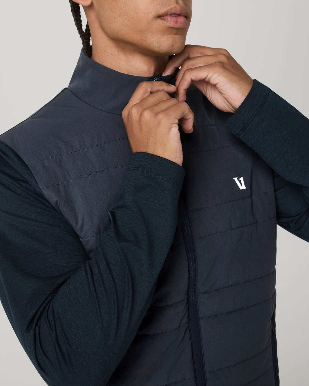 Sunday Insulated Hybrid Jacket Men's Ink Heather Jacket | Vuori Clothing