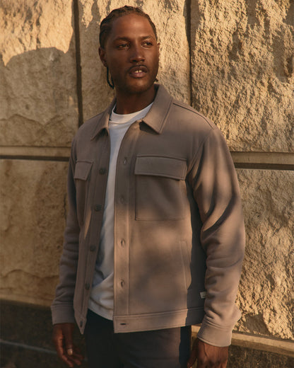 Seaside Shirt Jacket Men's Cavern Grey Lifestyle Jacket | Vuori On sale
