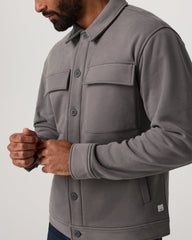 Seaside Shirt Jacket Men's Cavern Grey Lifestyle Jacket | Vuori On sale