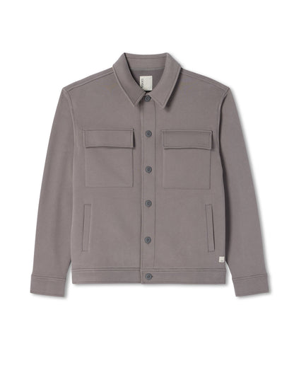 Seaside Shirt Jacket Men's Cavern Grey Lifestyle Jacket | Vuori On sale