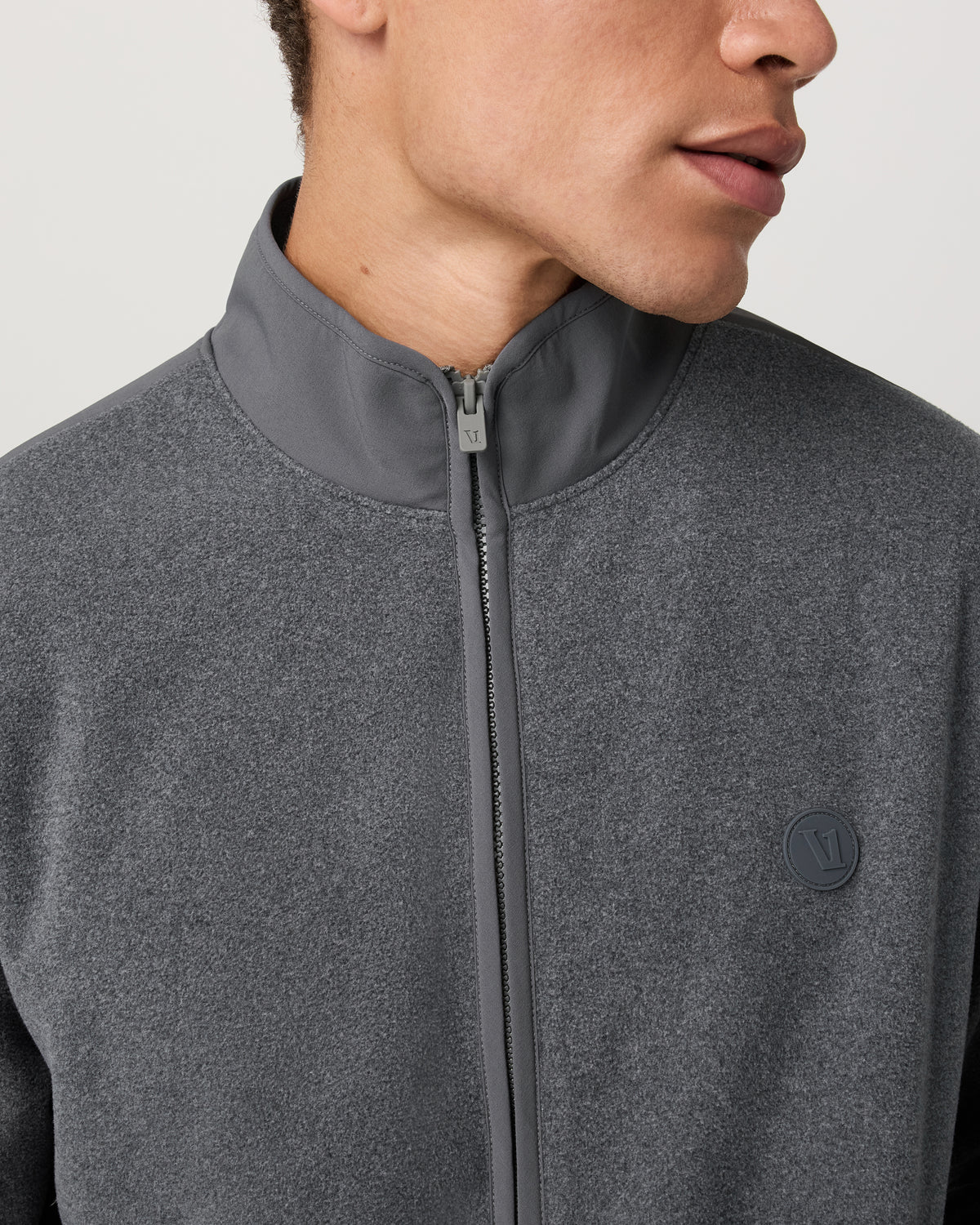 Aspen FZ Jacket Men's Heather Grey Full-Zip Jacket | Vuori US